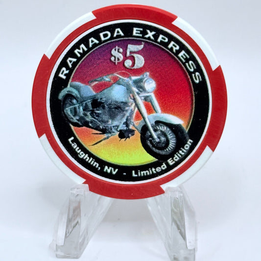 Ramada Express Laughlin Nevada 2005 'Laughlin Run' LE $5 Casino Chip E4518