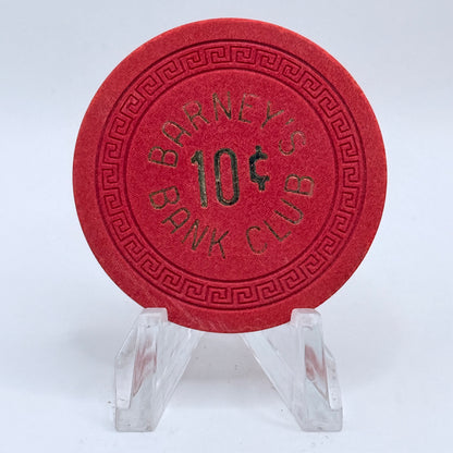 Barney's Bank Club Fallon Nevada 1965 $0.10 Casino Chip N7388