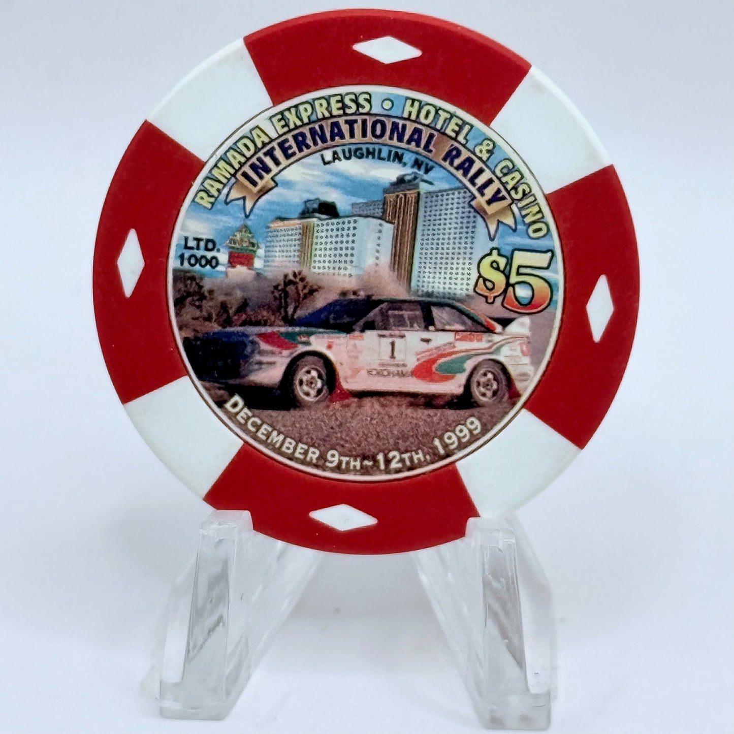 Ramada Express Laughlin Nevada 1999 'International Rally' LE $5 Casino Chip V5327