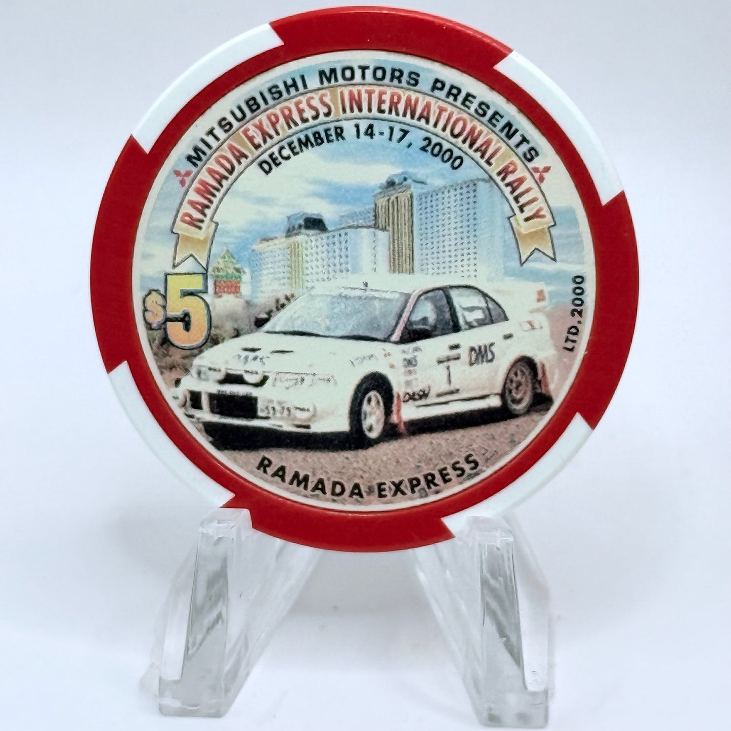 Ramada Express Laughlin Nevada 2000 'International Rally' LE $5 Casino Chip V7429