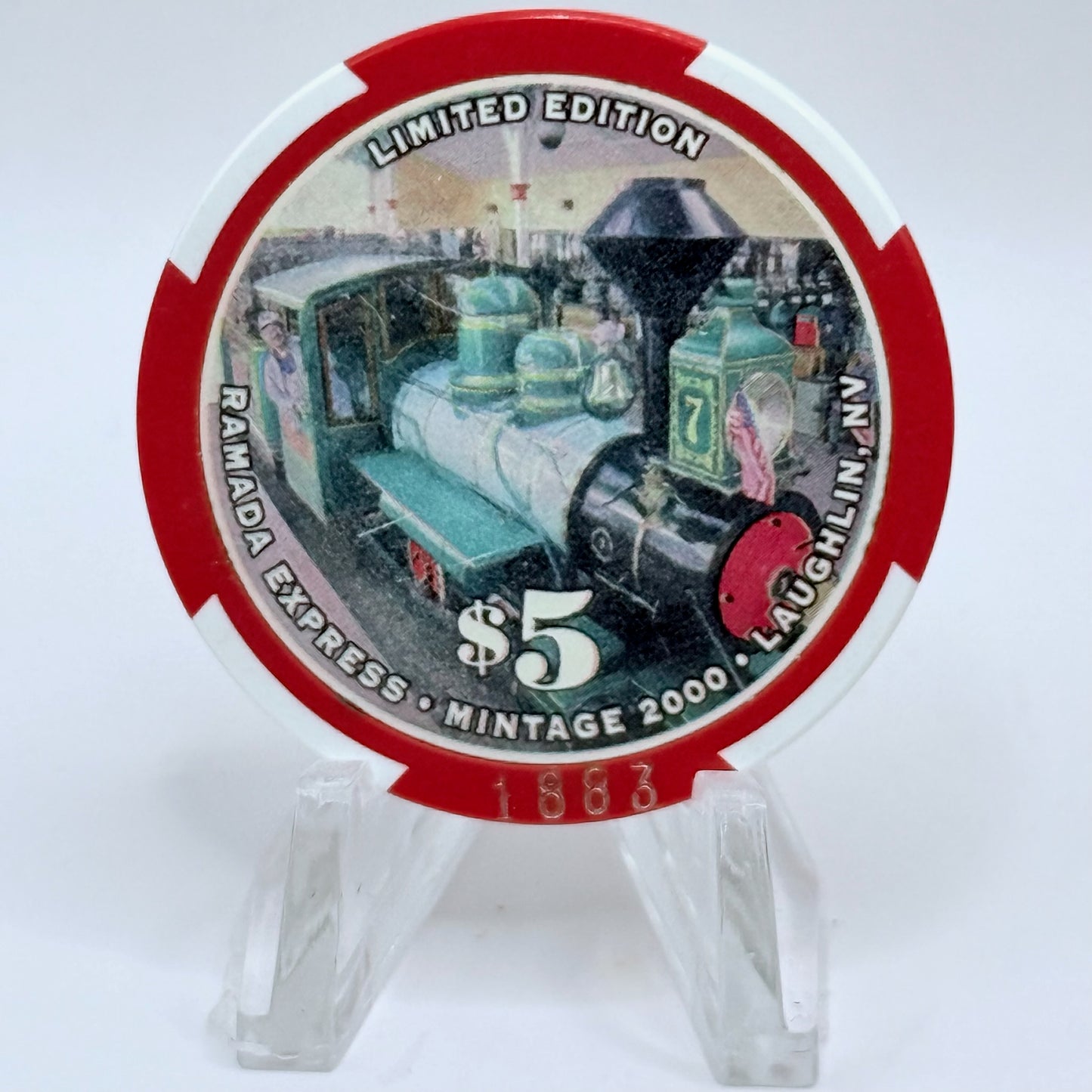 Ramada Express Laughlin Nevada 2000 'International Rally' LE $5 Casino Chip V7429