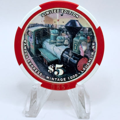 Ramada Express Laughlin Nevada 2000 'Christmas' LE $5 Casino Chip V7032