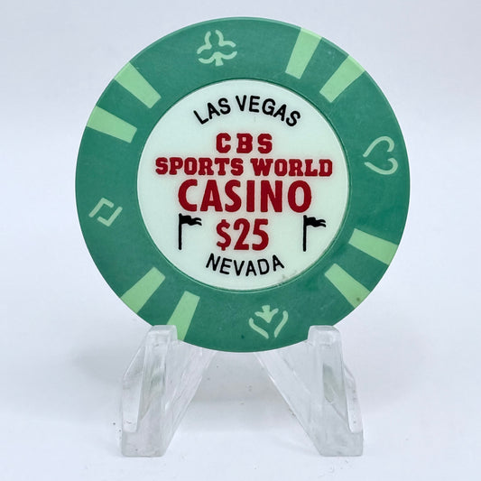 CBS Sports World Casino Las Vegas Nevada 1998 $25 Casino Chip N9460