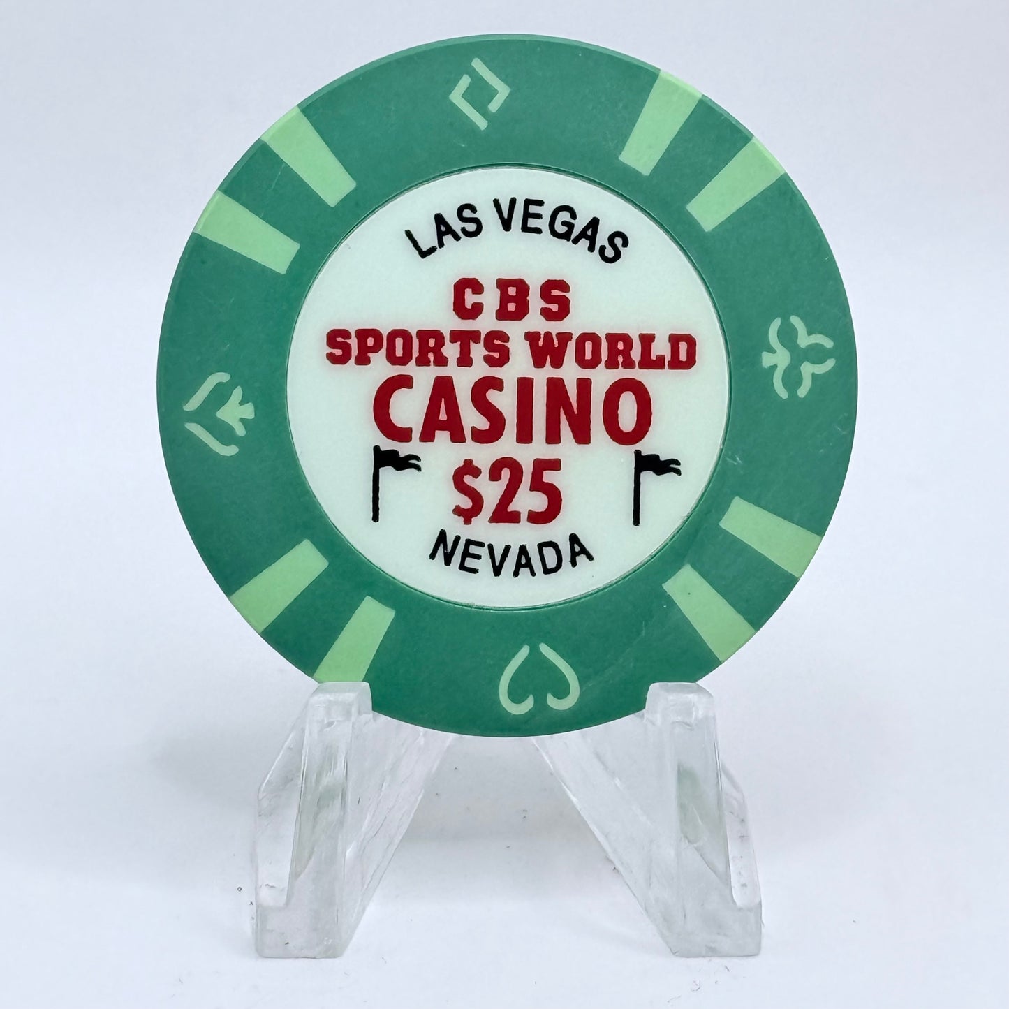 CBS Sports World Casino Las Vegas Nevada 1998 $25 Casino Chip N9460