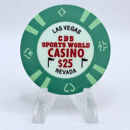CBS Sports World Casino Las Vegas Nevada 1998 $25 Casino Chip N9460