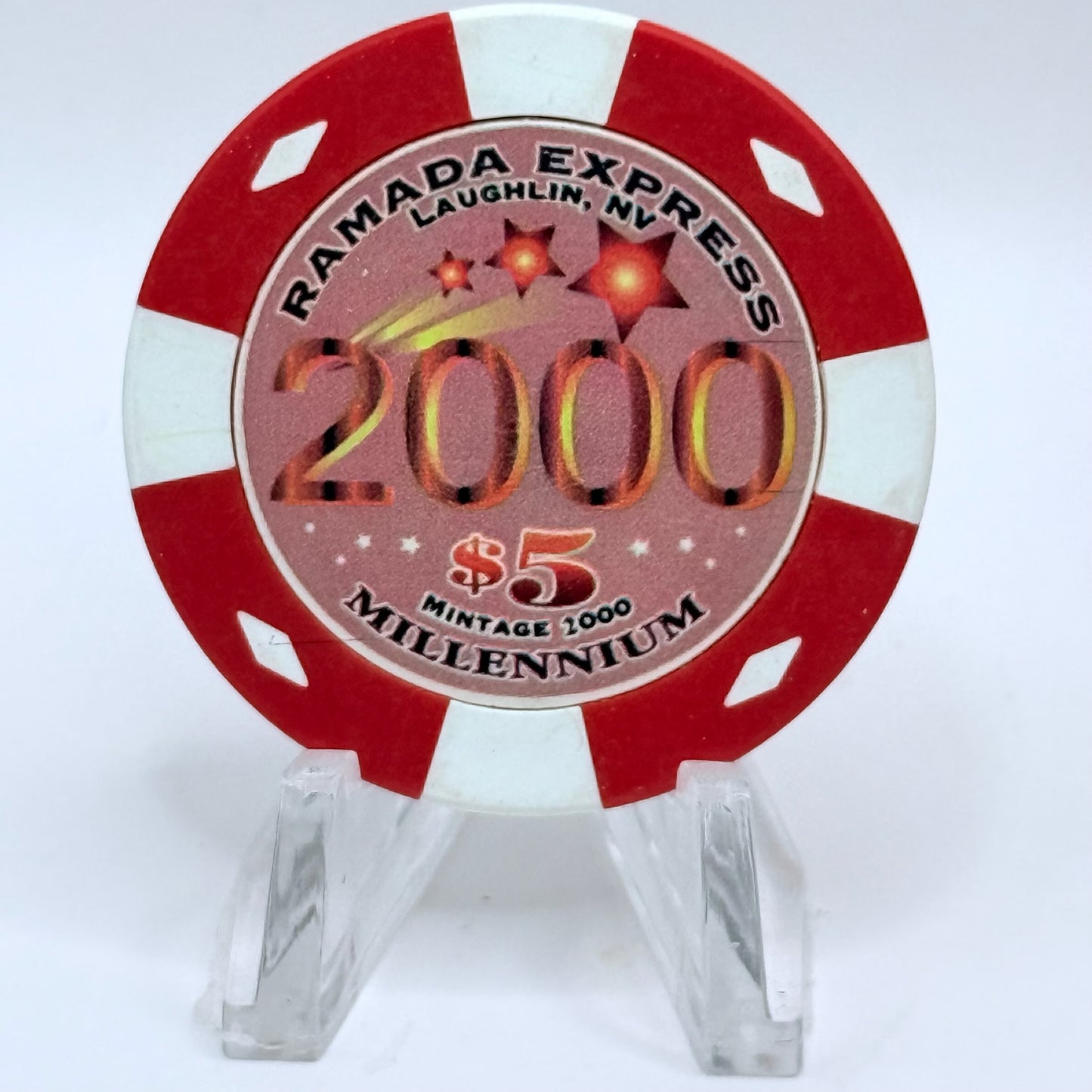 Ramada Express Laughlin Nevada 2000 'Millennium' LE $5 Casino Chip V5328