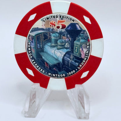 Ramada Express Laughlin Nevada 2000 'Millennium' LE $5 Casino Chip V5328