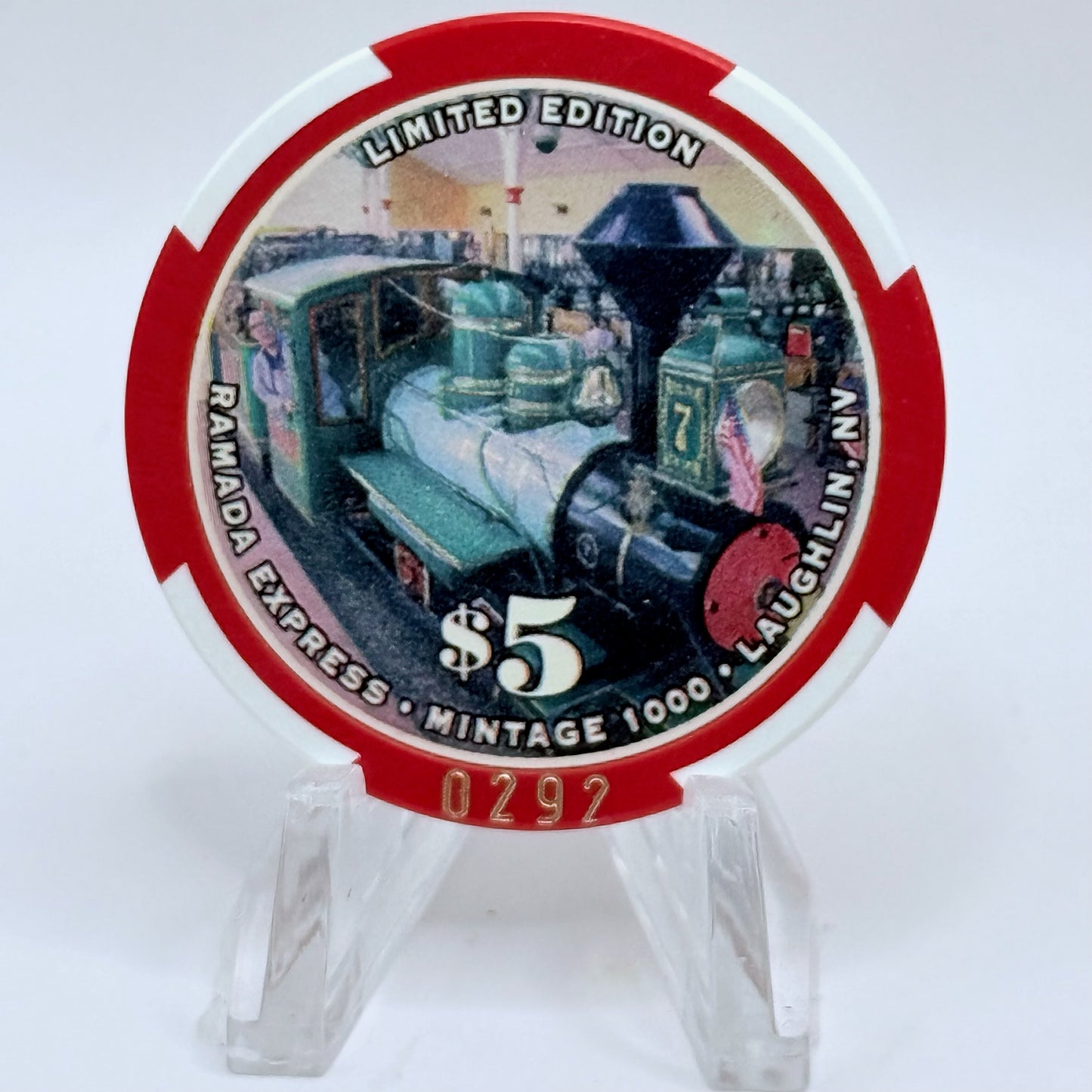 Ramada Express Laughlin Nevada 2001 LE $5 Casino Chip V6566