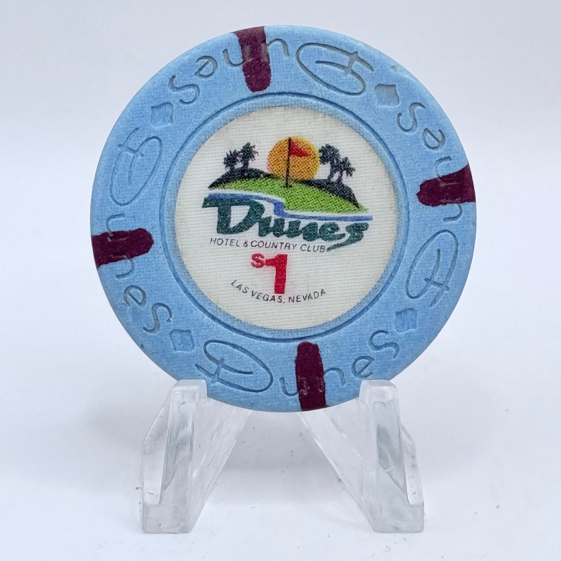 Dunes Hotel Casino Las Vegas Nevada 1990s $1 Casino Chip N1518