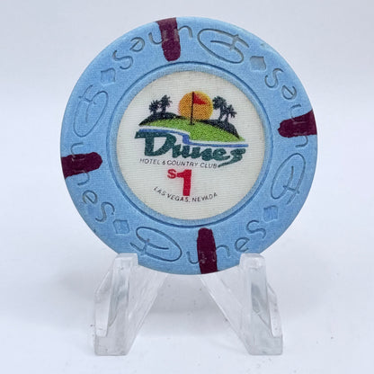 Dunes Hotel Casino Las Vegas Nevada 1990s $1 Casino Chip N1518