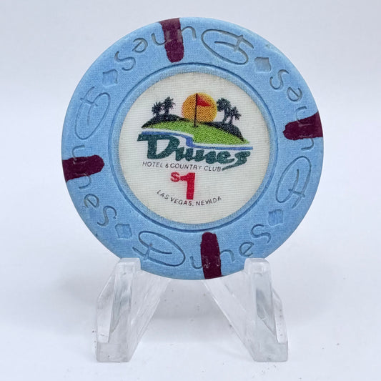 Dunes Hotel Casino Las Vegas Nevada 1990s $1 Casino Chip N1518