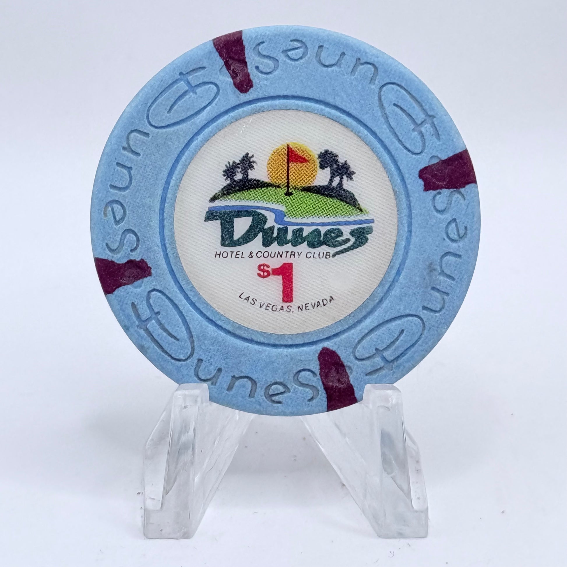 Dunes Hotel Casino Las Vegas Nevada 1990s $1 Casino Chip N1518