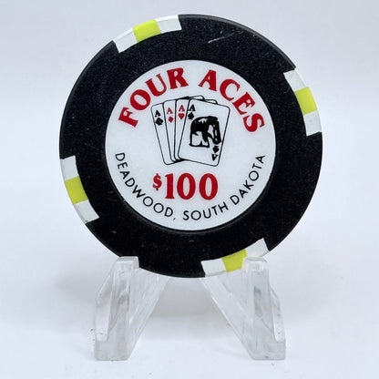 Four Aces Deadwood South Dakota $100 Casino Chip D3400
