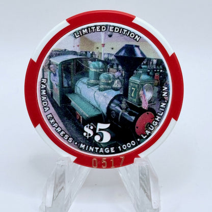 Ramada Express Laughlin Nevada 2002 'Veteran's Day' LE $5 Casino Chip E2204