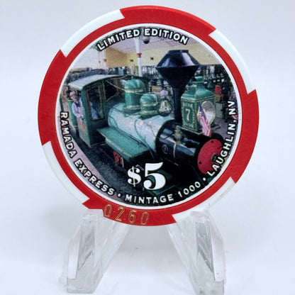 Ramada Express Laughlin Nevada 2004 'Veteran's Day' LE $5 Casino Chip E4318