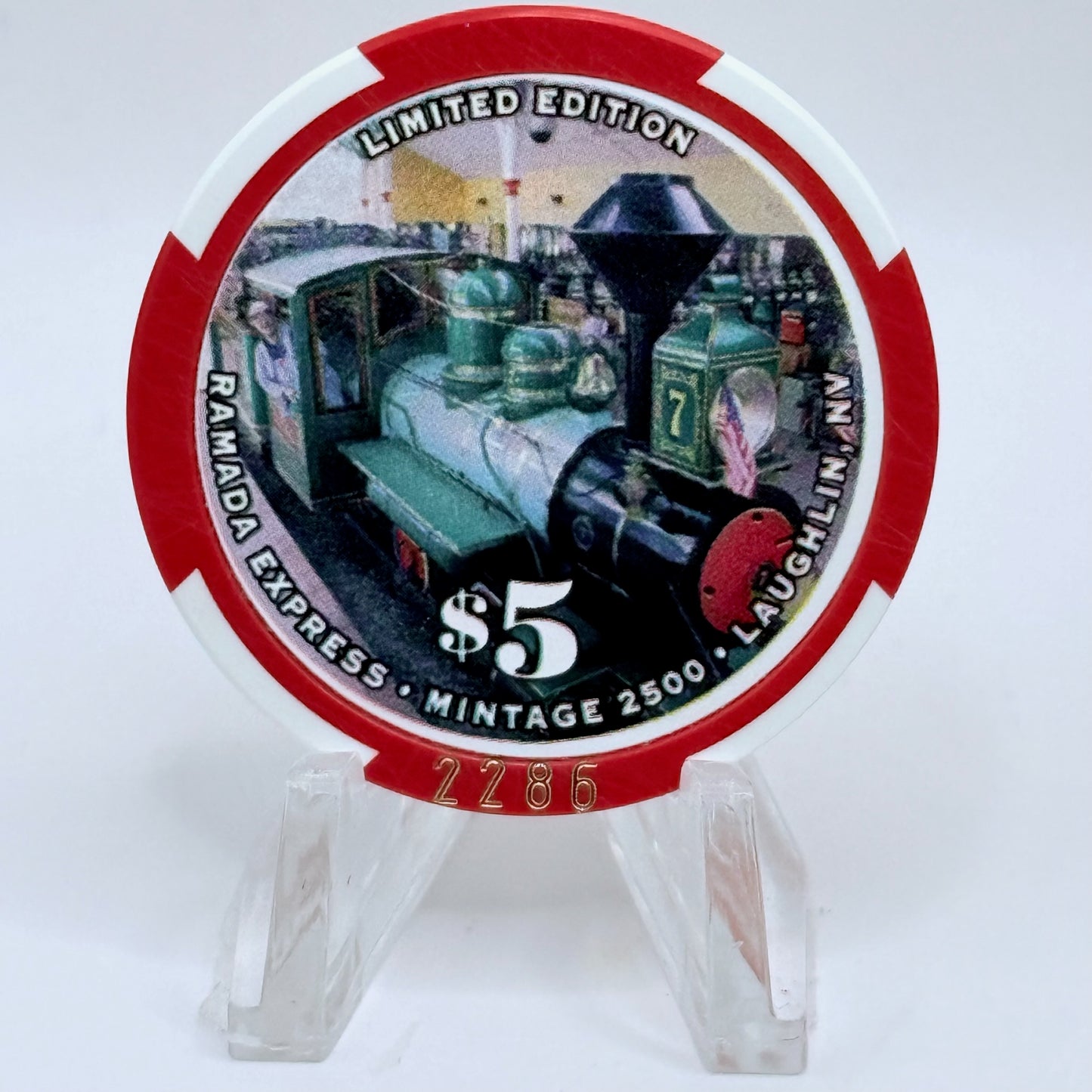Ramada Express Laughlin Nevada 2004 'St. Patrick's Day' LE $5 Casino Chip E4317
