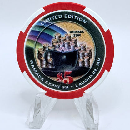 Ramada Express Laughlin Nevada 2005 'St. Patrick's Day' LE $5 Casino Chip E4462