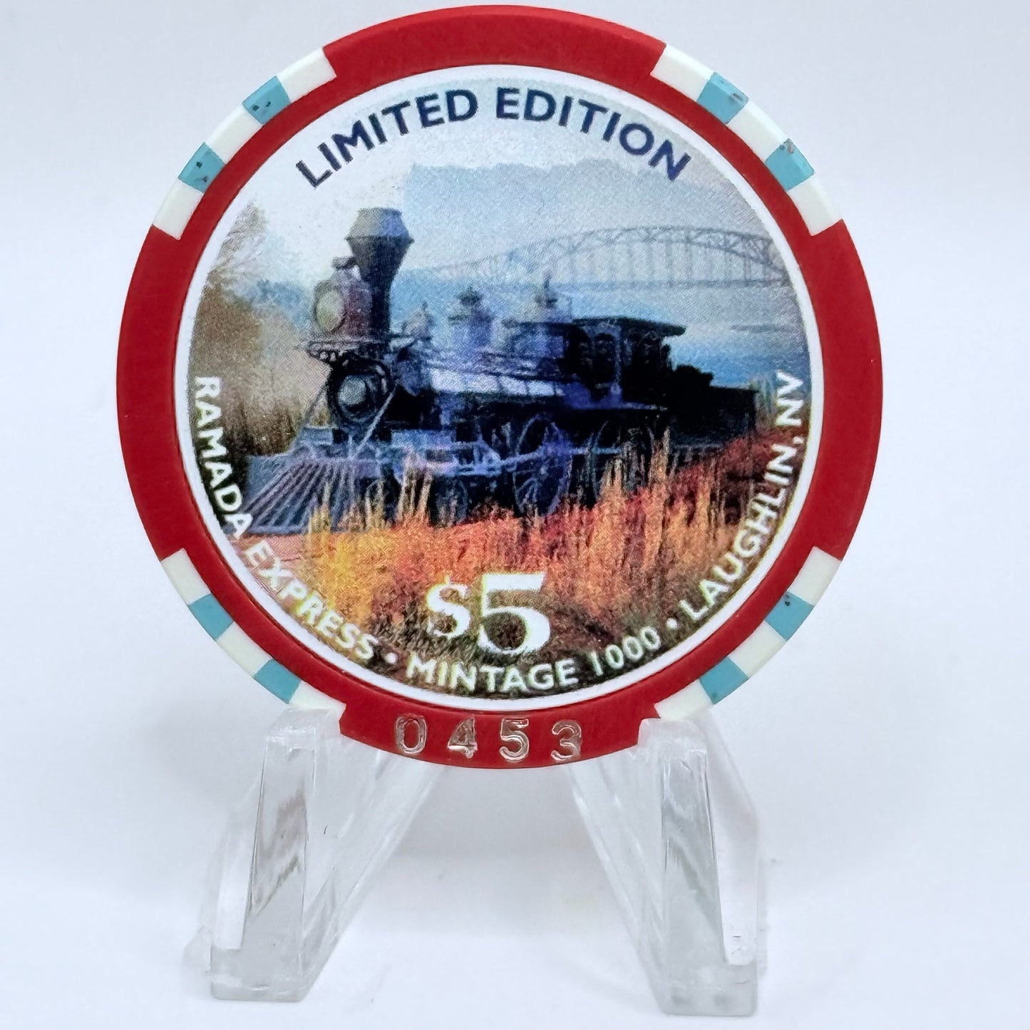Ramada Express Laughlin Nevada 1997 'Laughlin Balloon Race' LE $5 Casino Chip V1367
