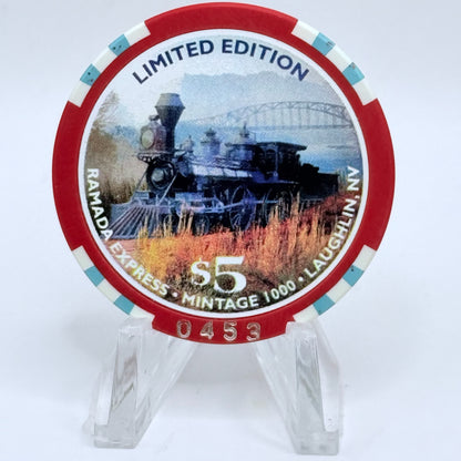 Ramada Express Laughlin Nevada 1997 'Laughlin Balloon Race' LE $5 Casino Chip V1367