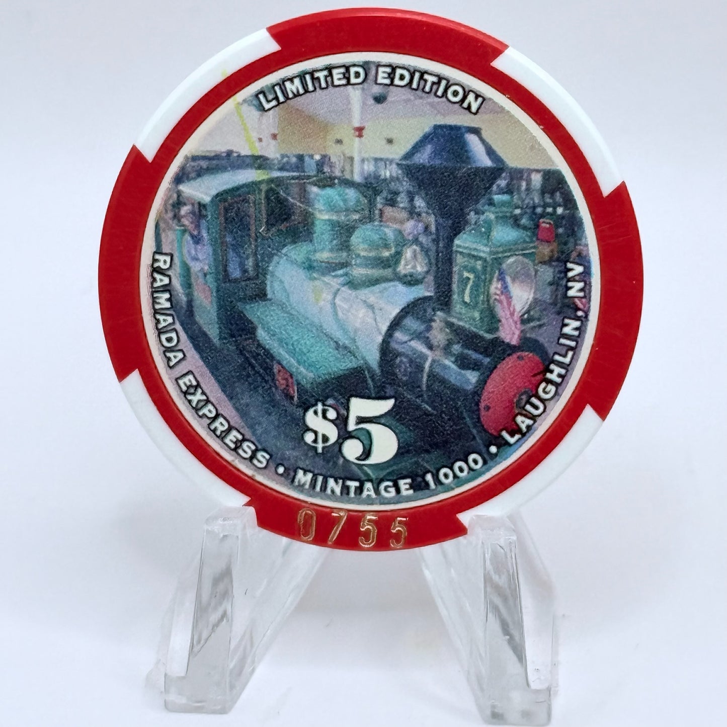 Ramada Express Laughlin Nevada 2000 'Laughlin River Stampede' LE $5 Casino Chip V5324