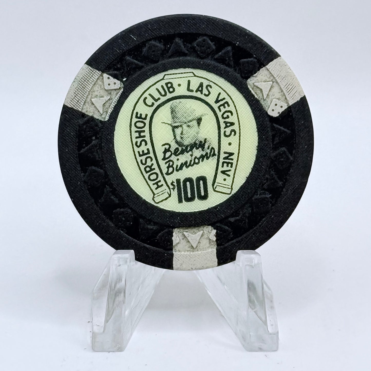 Horseshoe Club (Binion's) Las Vegas Nevada 1954 $100 Casino Chip N0345