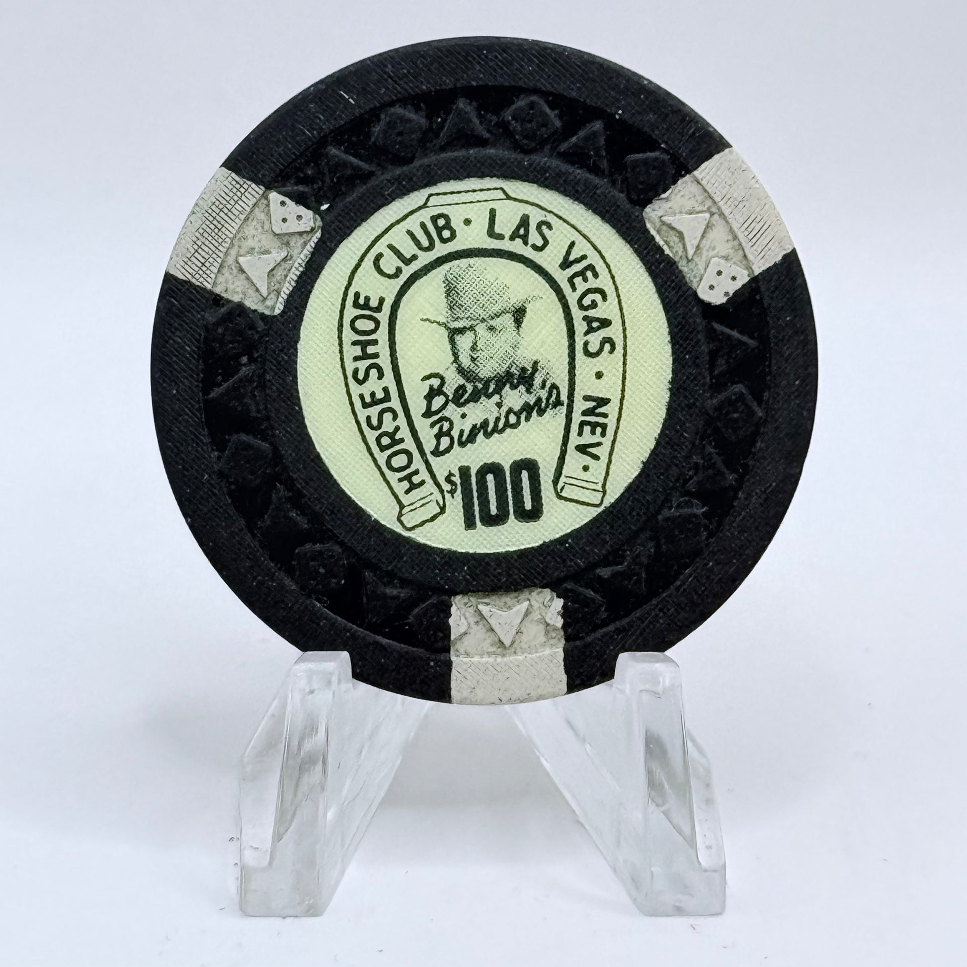 Horseshoe Club (Binion's) Las Vegas Nevada 1954 $100 Casino Chip N0345