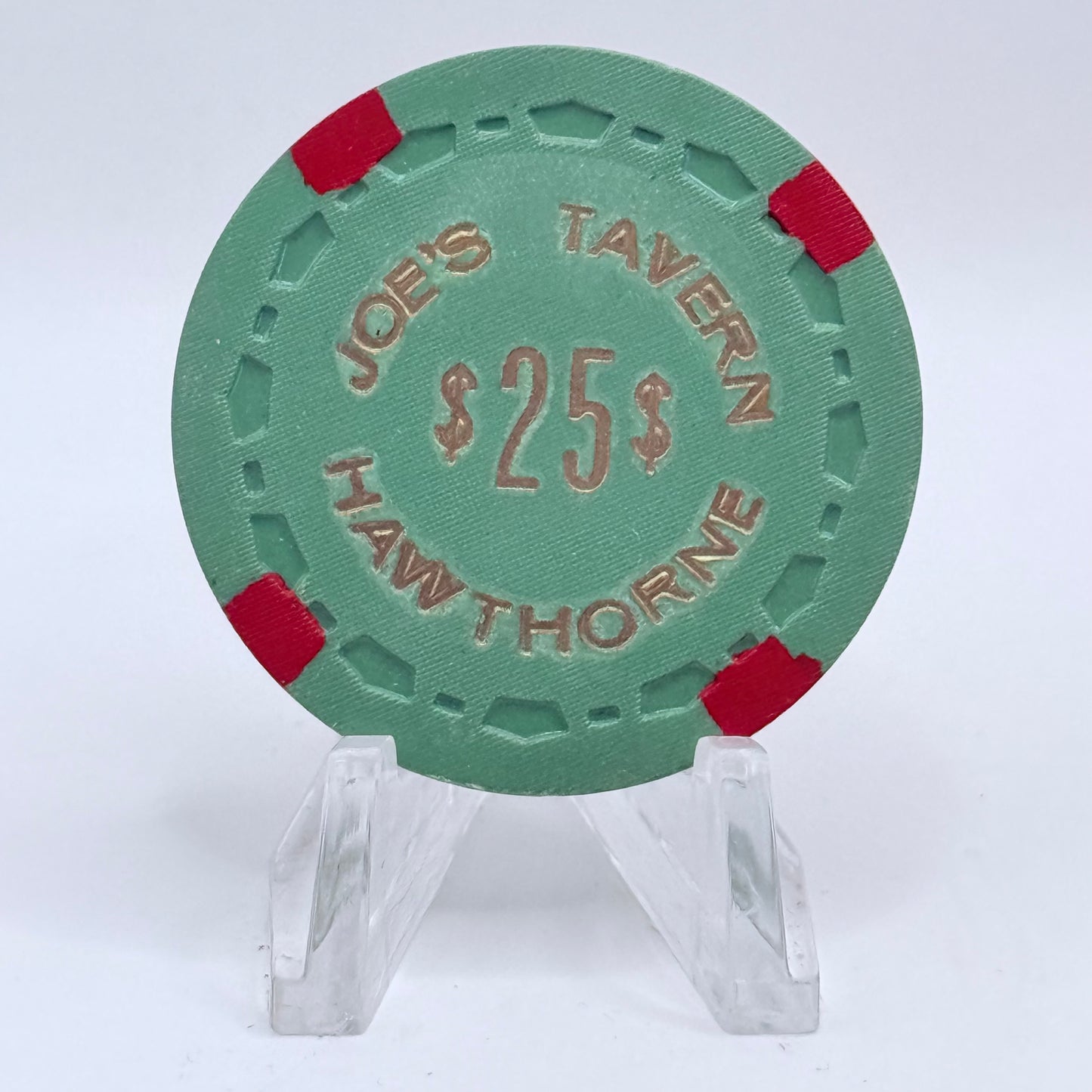 Joe's (Tavern) Hawthorne Nevada 1967 $25 Casino Chip N8652