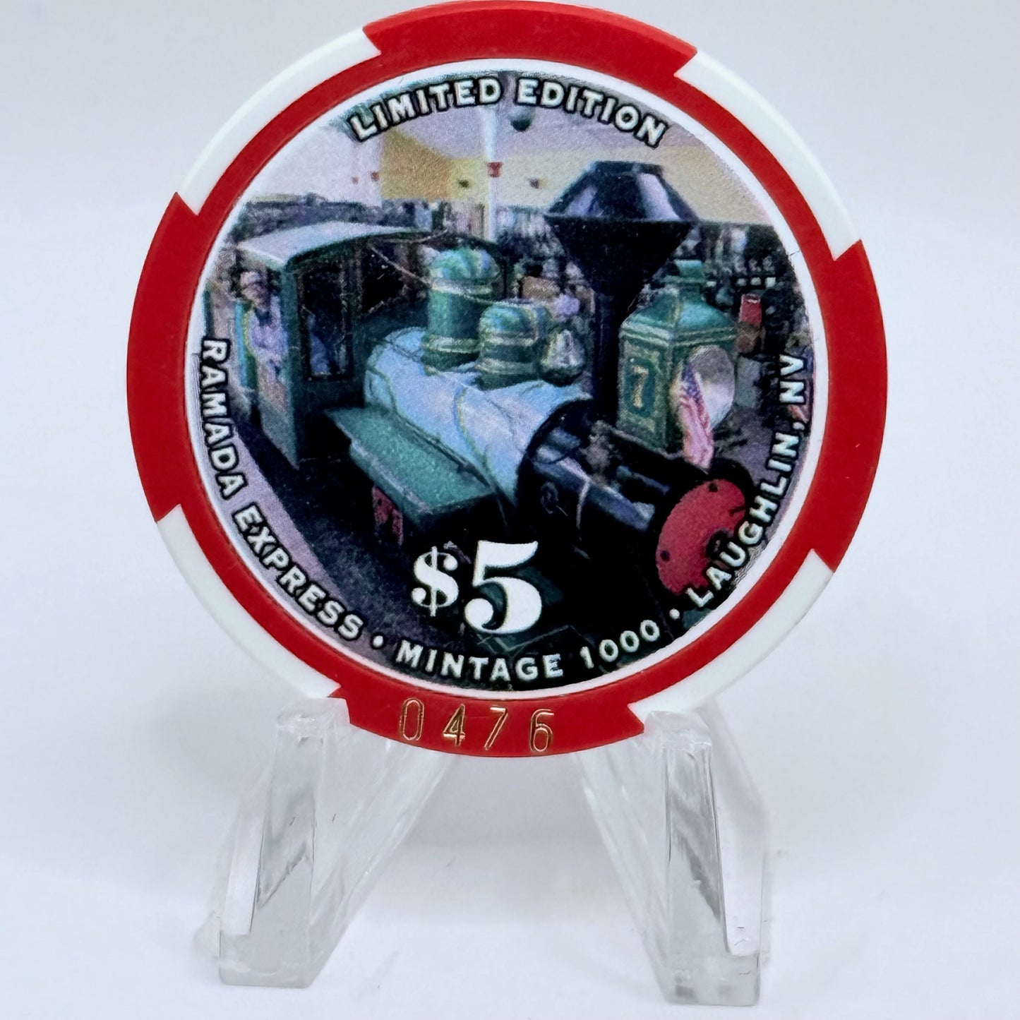 Ramada Express Laughlin Nevada 2003 'Fourth of July' LE $5 Casino Chip E2200