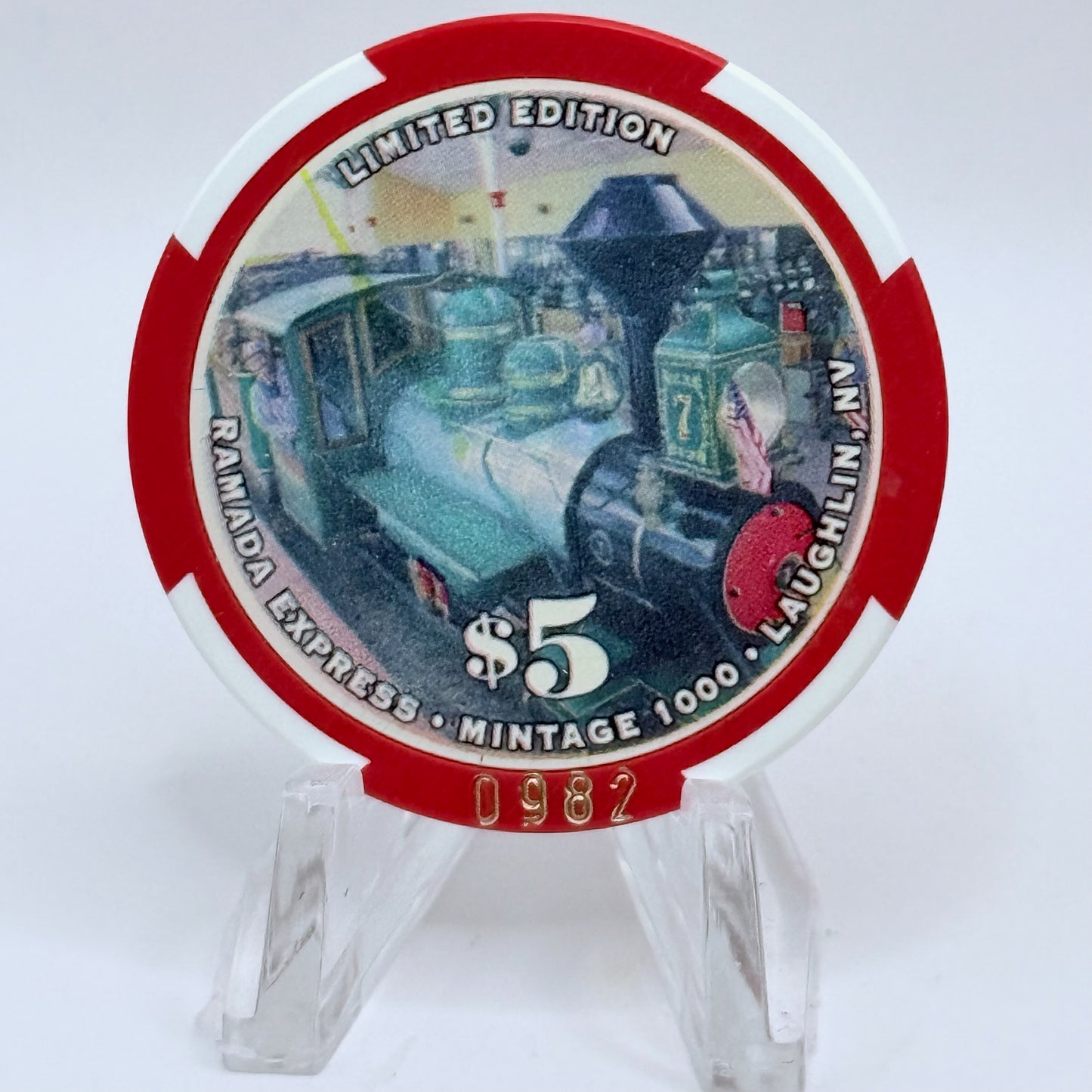 Ramada Express Laughlin Nevada 2000 'Fourth of July' LE $5 Casino Chip V7250