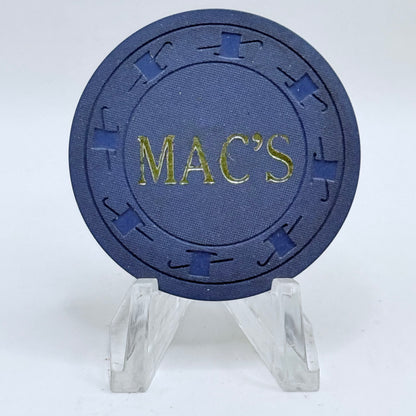 Mac's Reno Nevada 1960s $0.50 Casino Chip E7207