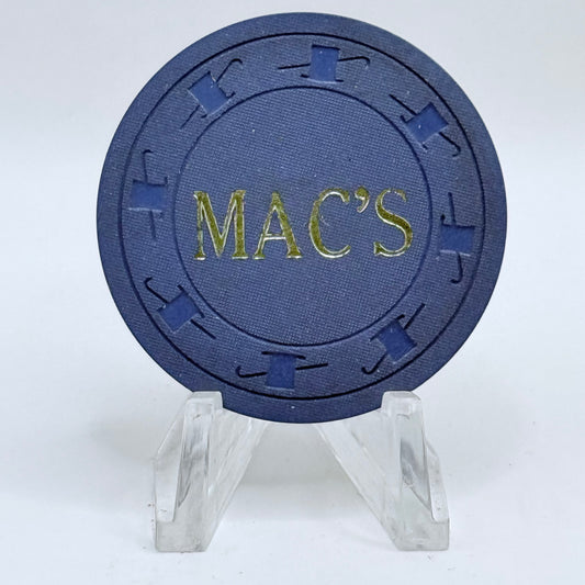 Mac's Reno Nevada 1960s $0.50 Casino Chip E7207