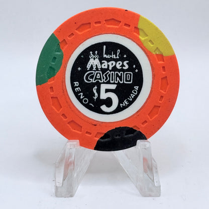 Mapes Hotel Casino Reno Nevada 1960s $5 Casino Chip N5235