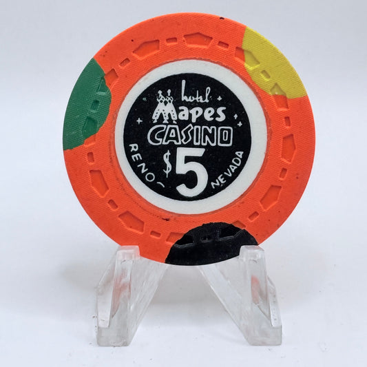Mapes Hotel Casino Reno Nevada 1960s $5 Casino Chip N5235