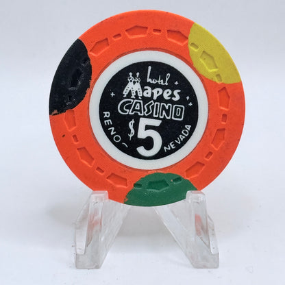 Mapes Hotel Casino Reno Nevada 1960s $5 Casino Chip N5235