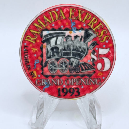 Ramada Express Laughlin Nevada 1993 'Grand Opening' LE $5 Casino Chip N7786