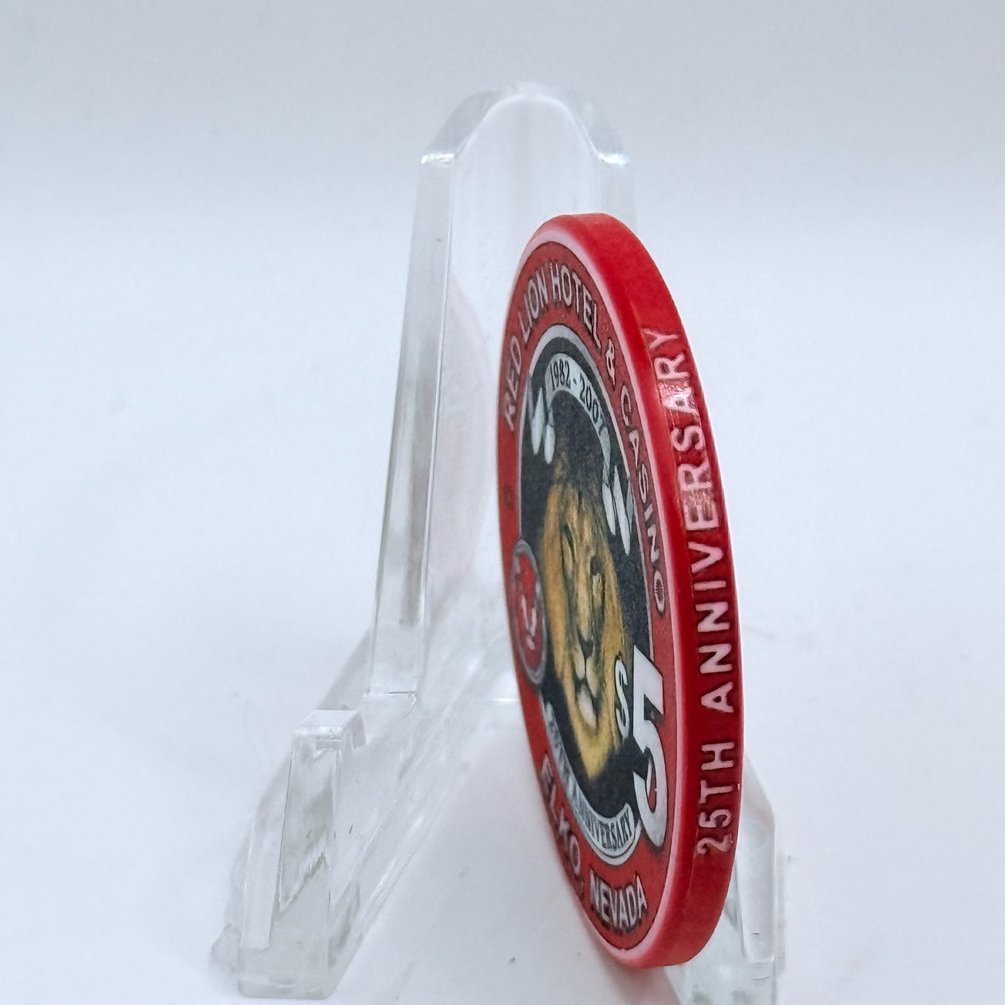 Red Lion (Inn &) Casino Elko Nevada 2007 '25th Anniversary' LE $5 Casino Chip E6649