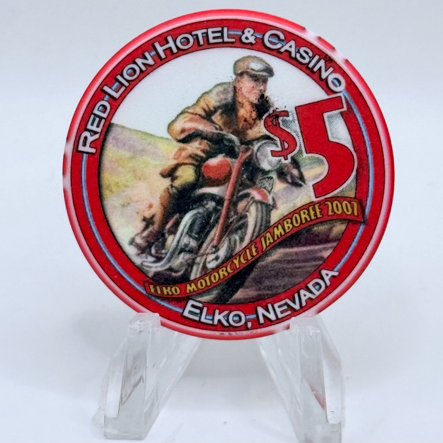 Red Lion (Inn &) Casino Elko Nevada 2007 LE $5 Casino Chip E6361