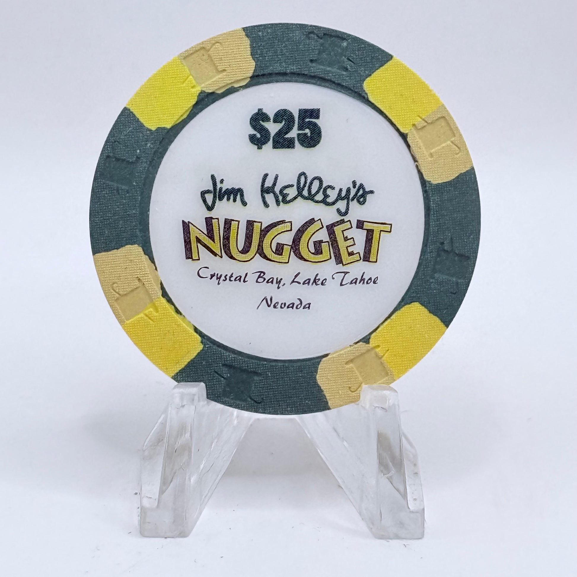 Jim Kelley's Nugget Crystal Bay Nevada 1994 $25 Casino Chip N2640
