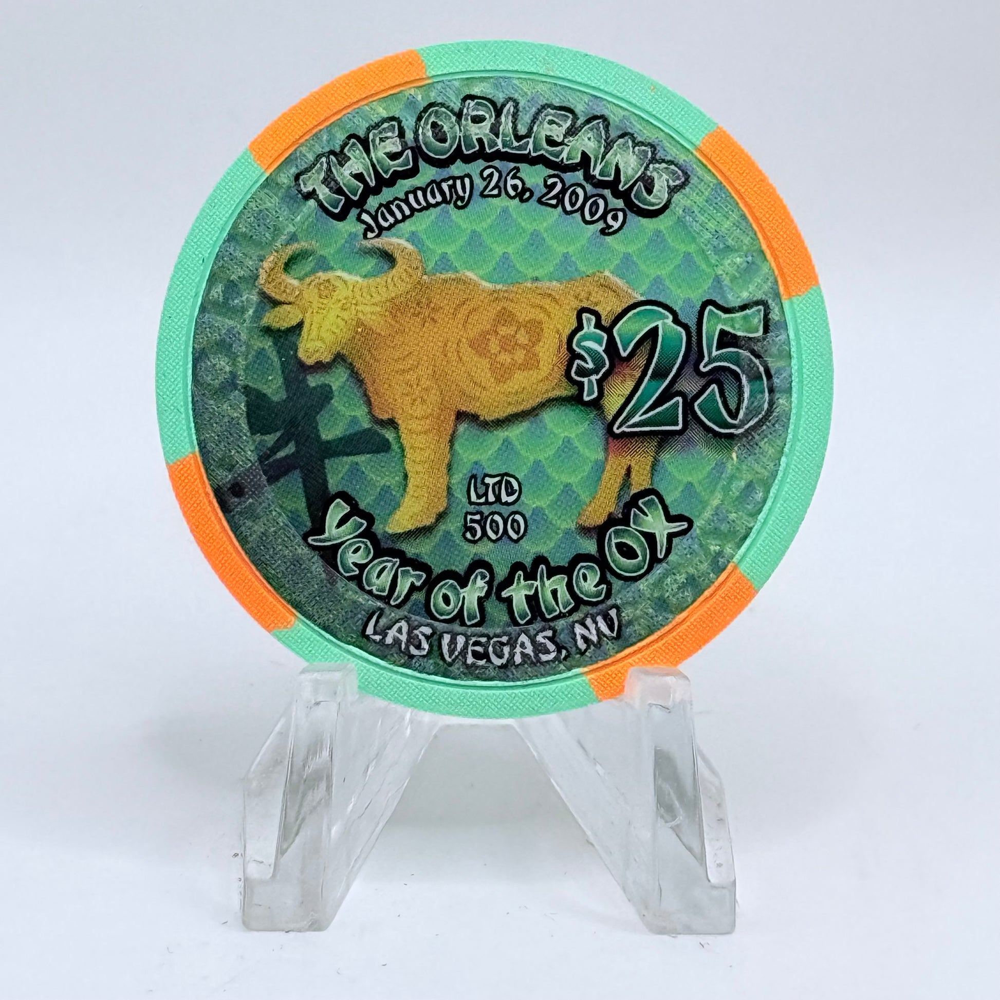 The Orleans Las Vegas Nevada 2009 'Year Of The Ox' LE $25 Casino Chip E8188