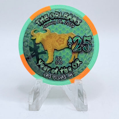 The Orleans Las Vegas Nevada 2009 'Year Of The Ox' LE $25 Casino Chip E8188
