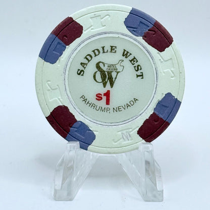 Saddle West Pahrump Nevada 1980s $1 Casino Chip N6264.S