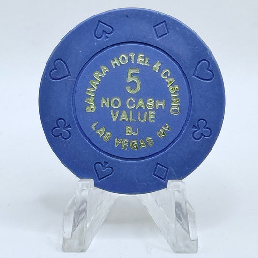 Sahara Las Vegas Nevada 1990s $5 NCV Casino Chip V3346