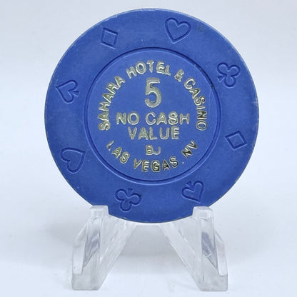 Sahara Las Vegas Nevada 1990s $5 NCV Casino Chip V3346