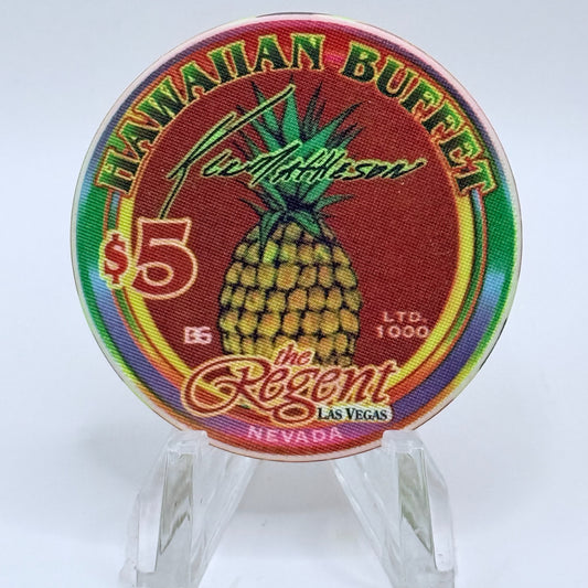The Regent Las Vegas Nevada 2001 'Hawaiian Buffet (Pineapple)' LE $5 Casino Chip V9582