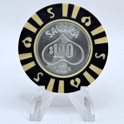 Sahara Las Vegas Nevada 1970s $100 Casino Chip N2090