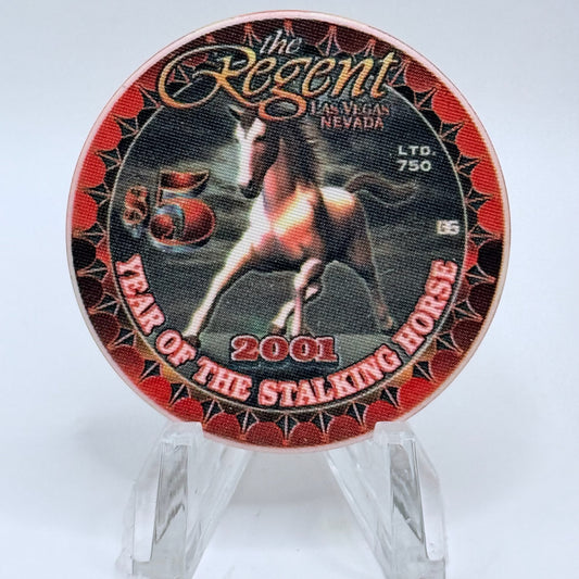 The Regent Las Vegas Nevada 2001 'Year Of The Stalking Horse' LE $5 Casino Chip