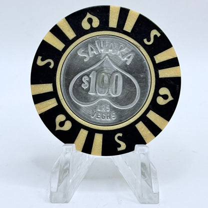Sahara Las Vegas Nevada 1970s $100 Casino Chip N2090