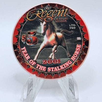 The Regent Las Vegas Nevada 2001 'Year Of The Stalking Horse' LE $5 Casino Chip