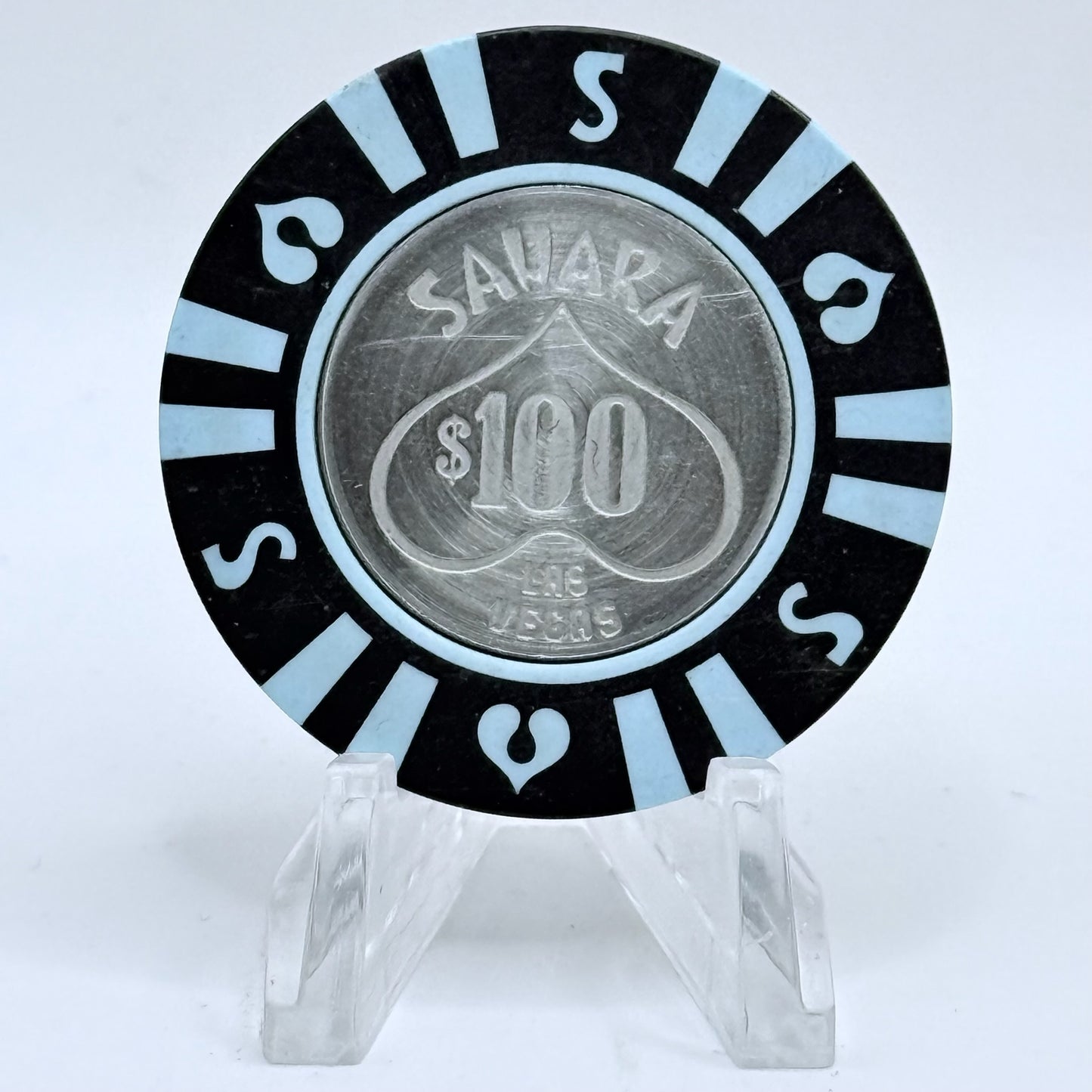 Sahara Las Vegas Nevada 1970s $100 Casino Chip N2089