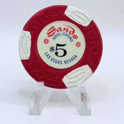 Sands Las Vegas Nevada 1970s $5 Casino Chip N2122